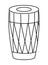 Drum mridangam icon cartoon isolated in black and white