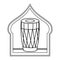Drum mridangam icon cartoon isolated in black and white