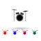Drum multi color icon. Simple glyph, flat vector of music instrument icons for ui and ux, website or mobile application
