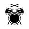 drum retro music glyph icon vector illustration