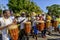 Drummers lead a Parade in Hopkins Village