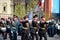 Drummers of the Moscow military music school in red square during the General rehearsal of the parade dedicated anniversary of th