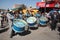 Drummers play music on festival in Bolivia