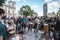 Drummers playing music at Extinction Rebellion Protest at Parliament square