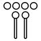 Drums sticks icon, outline style