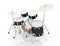 Drumset against a white background