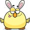 Drunk Cartoon Easter Bunny Chick