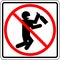 Drunk and drinking people prohibited vector sign