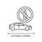 Drunk driving pixel perfect linear icon