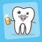 Drunk wisdom tooth with beer.