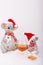 Drunken christmas mice with empty cognac glass