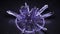 Druse of purple amethyst raw crystals 3D rendering