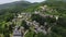 Drvengrad on Mecavnik Hill, Mokra Gora, Serbia. Drone Aerial View, Small Village