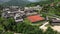 Drvengrad, Mecavnik Hill, Mokra Gora, Serbia. Drone Aerial View of Timber Town