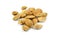 Dry apricot nut on white background.