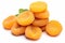 Dry Apricot Stack Isolated, Dried Apricots Pile, Healthy Orange Fruits Group, Sweet Organic Dessert Snack