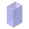 Dry cleaning basket icon, isometric style