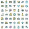 Dry cleaning icons set vector flat