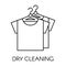 Dry cleaning service company, shirts on hangers vector