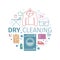 Dry cleaning services. Banner. Vector icons.