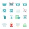 Dry cleaning symbols. Various washing vector icon set