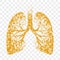 Dry cough vector icon, lungs, cold dry cough. Bronchitis mucolytic remedy