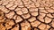 A dry and cracked earth, crisis of water scarcity and drought. Generative AI