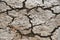 Dry and cracked ground, dry for lack of rain. Effects of climate change such as desertification and droughts