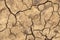 Dry cracked ground. Global warming concept. Drought concept.