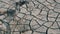 Dry dehydrated soil. Cracked lake earth due drought