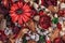 Dry field flowers. Top view- flat still life