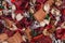 Dry field flowers. Top view- flat still life