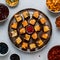 Dry fruit barfi on white background, a traditional Indian treat