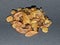Dry fruits in the Glass Bowl, dry grapes with white background