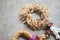 Dry garland with roses crown flower and jasmine.