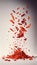 Dry Gogi Berries Creatively Falling-Dripping Flying or Splashing on White Background Generative AI