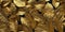 Dry Gold leaves Surface textured background, realism, realistic, hyper realistic. Generative AI weber.