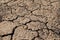 Dry ground rough cracks in the land with sand in desert. serious water shortages and Drought barren arid pattern texture