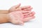 The Dry hands, peel, Contact dermatitis, fungal infections, Skin inf