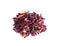 Dry Hibiscus Tea Isolated, Dry Rose Petals, Fruit Red Tea, Karkade Leaves, Dried Herbal Drink, Roselle Petal