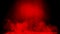 Dry ice red smoke clouds fog floor texture. Perfect spotlight mist effect on isolated black background