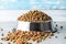 Dry kibble animal food. Dried food for cats or dogs