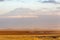 The dry lake Amboseli with the Kilimanjaro in the background