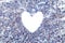 Dry lavender - heart shape border horizontal frame