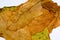 Dry leaf tobacco closeup
