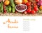 Dry organic azuki beans and vegetables