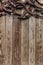 Dry the pods of acacia on an old wooden vintage background. Acacia seeds. Natural wood. Wood boards. The view from the top. Space