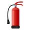 Dry powder fire extinguisher icon, cartoon style