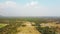 Dry rice fields in the arid countryside towards the temples of Angkor