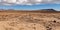 Dry and rocky desert landscape w